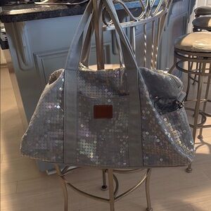 Sequin Tote Bag - Silver